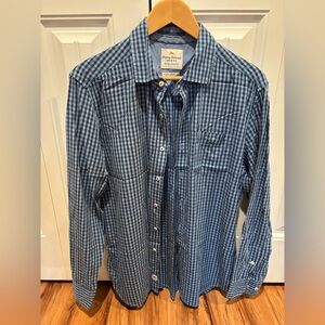 Tommy Bahama Men's Blue Checkered Shirt